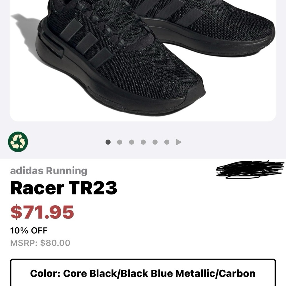 Adidas Racer TR23 Black Sneakers